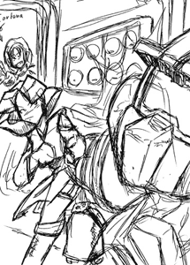 Space Putze Episode 2 Cover Skizze
