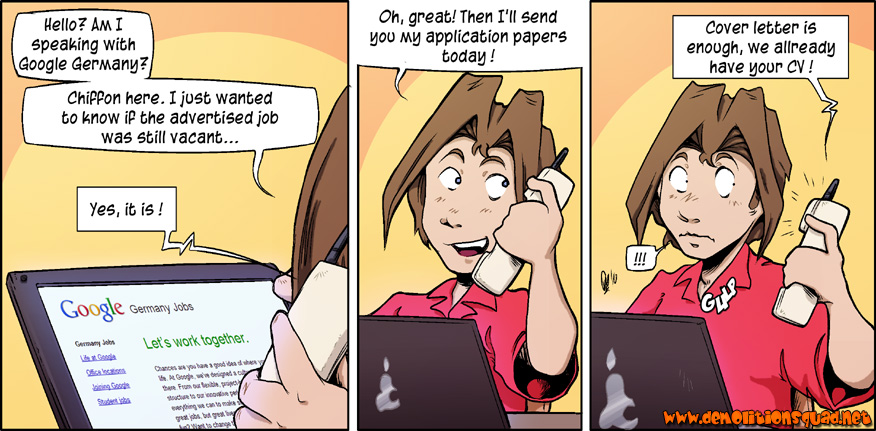 Google Application Webcomic